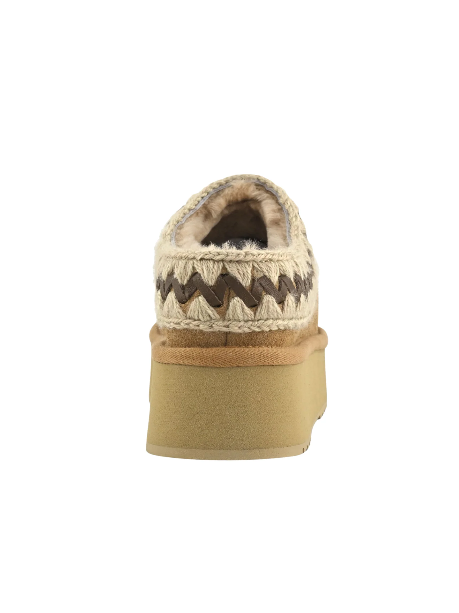 Mou "Platform clog suede leather st" savana - Image 5