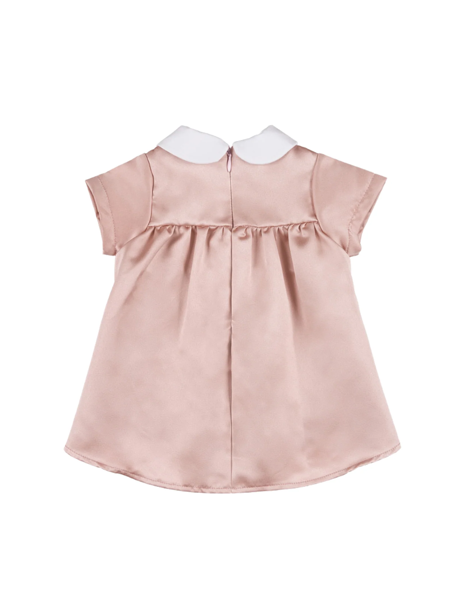 Coordinato abito e culotte Nanan rosa in seta - Image 2