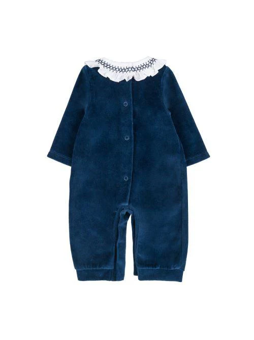 Tutina Nanan blu con colletto bianco - Image 2