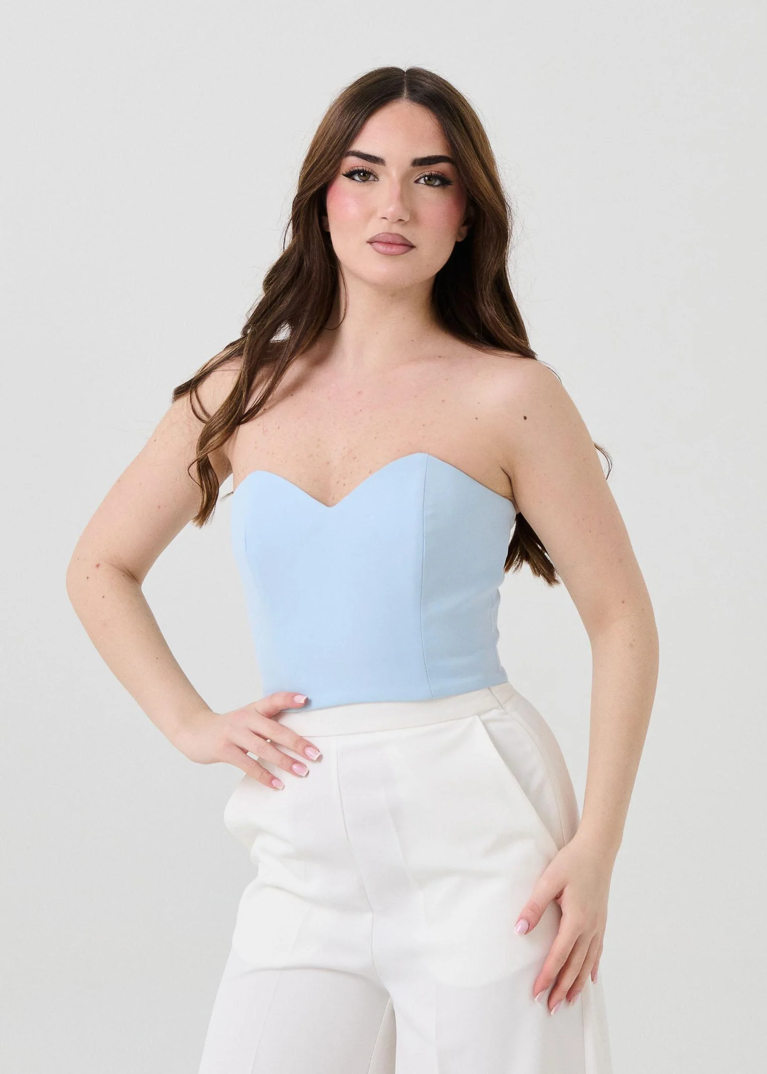 Top "Heart Honey" Silence Limited azzurro
