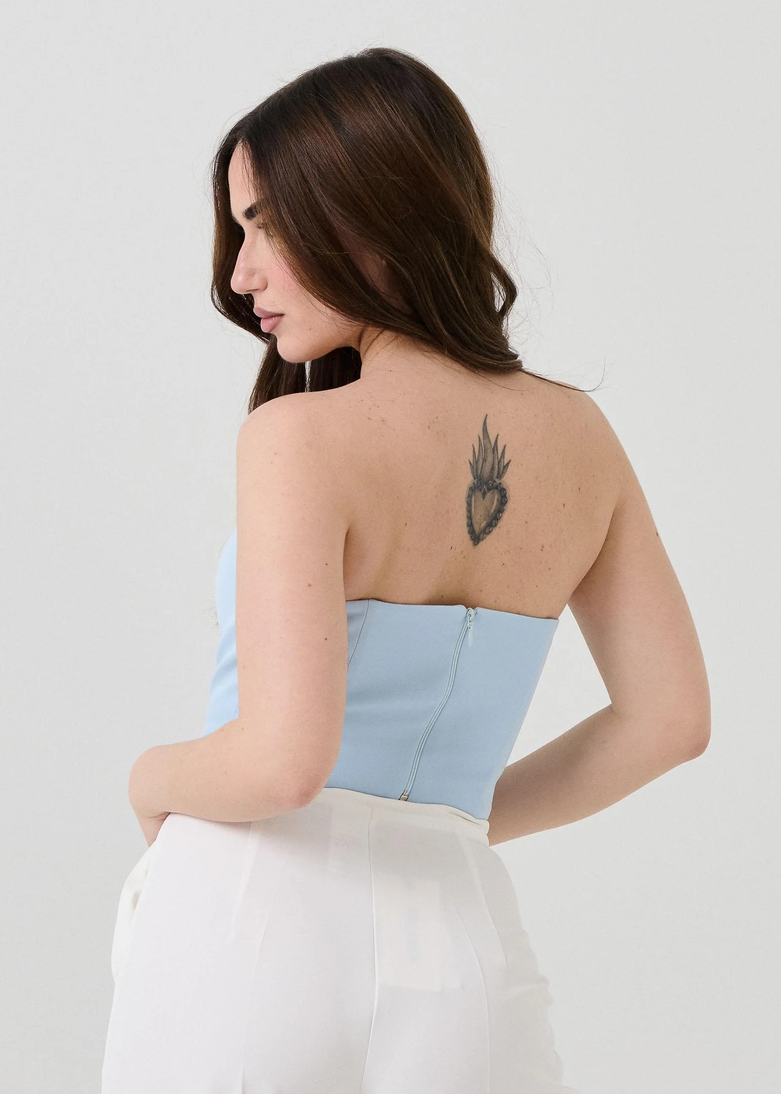 Top "Heart Honey" Silence Limited azzurro - Image 3