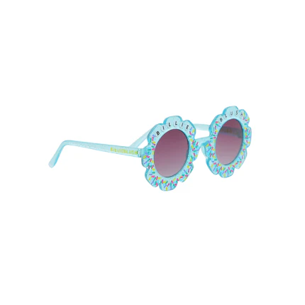 Occhiali da sole Billie Blush azzurri a forma di fiore