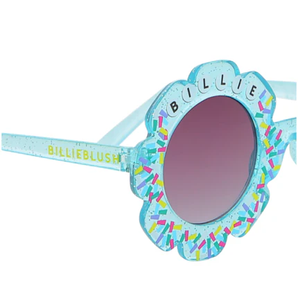Occhiali da sole Billie Blush azzurri a forma di fiore - Image 3