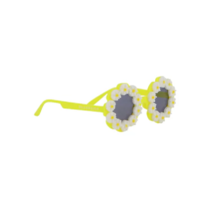 Occhiali da sole Billie Blush gialli a forma di fiore in 3D