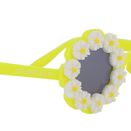 Occhiali da sole Billie Blush gialli a forma di fiore in 3D - Image 3