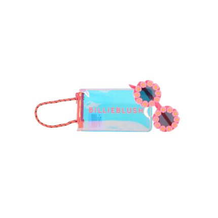 Occhiali da sole Billie Blush rosa a forma di fiore in 3D - Image 3