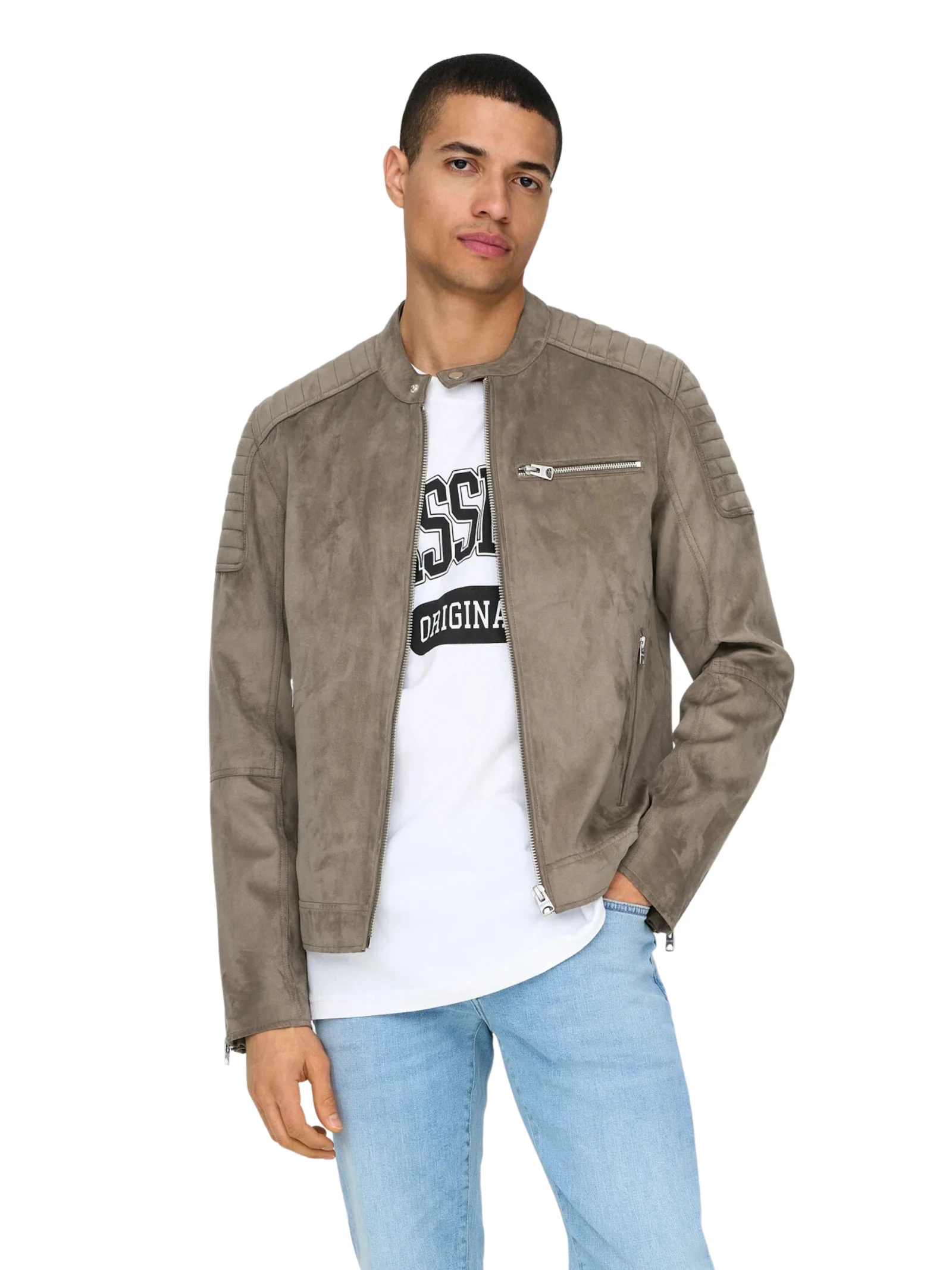 Giubbino gus Only & Sons grigio toupe - Image 3