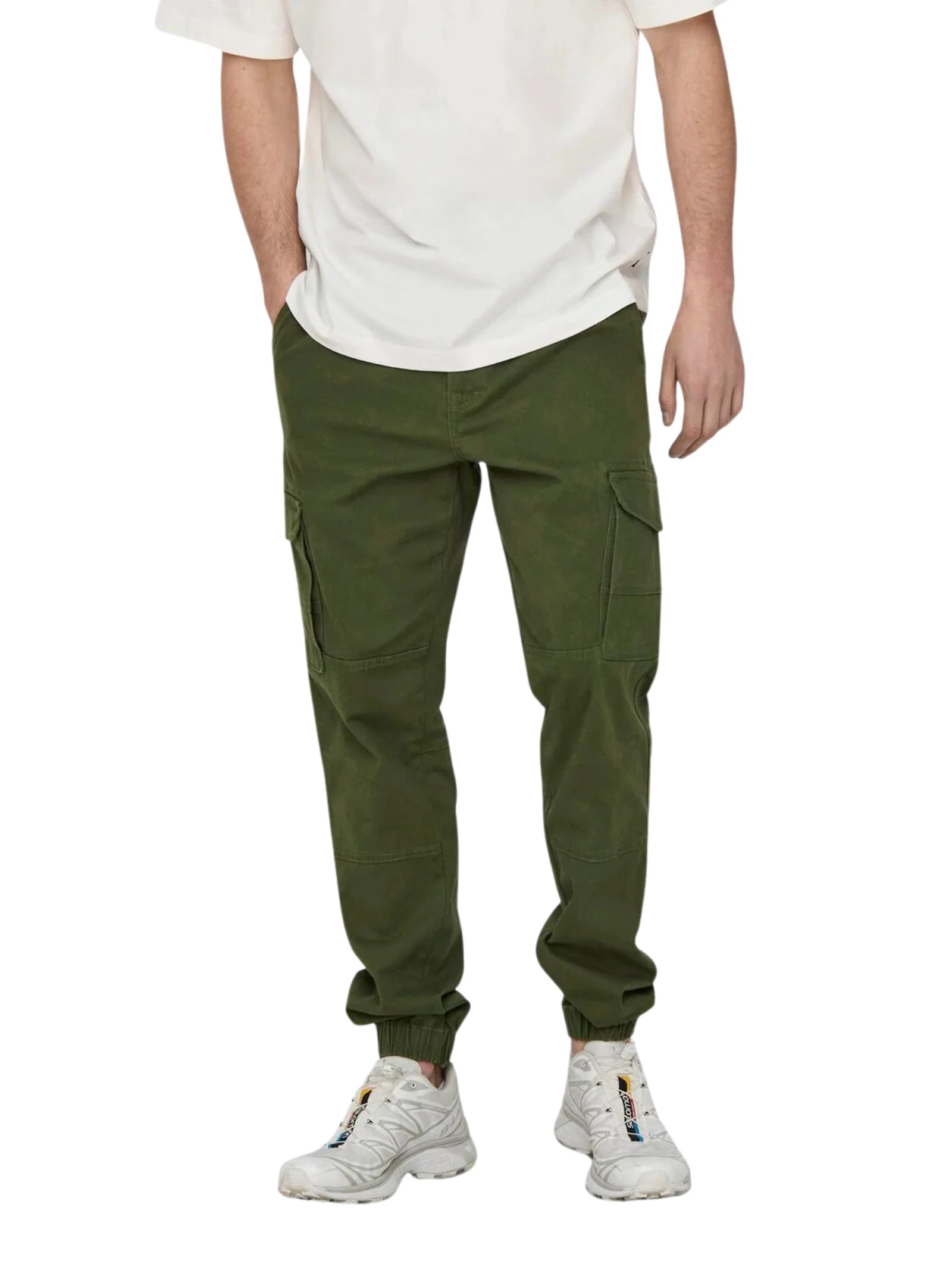 Pantalone cargo carter Only & Sons verde - Image 3