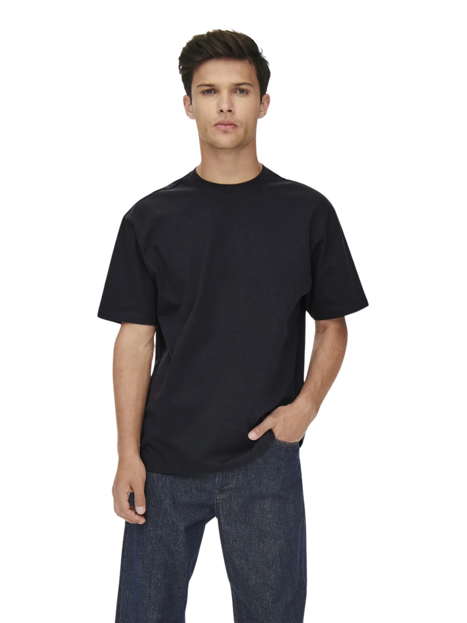T-Shirt fred Only & Sons nera - Image 3
