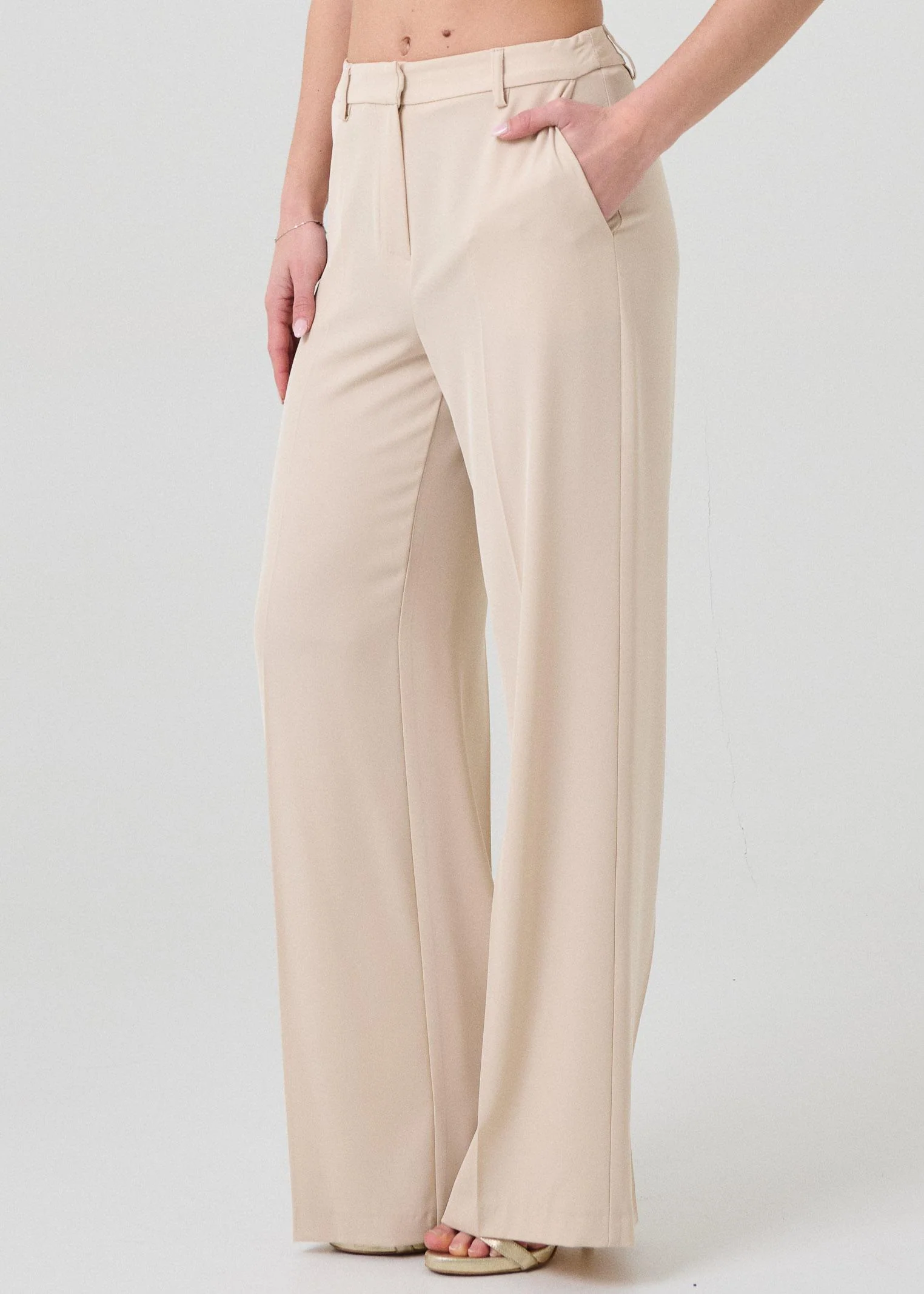 Pantalone a palazzo Armoire beige - Image 2