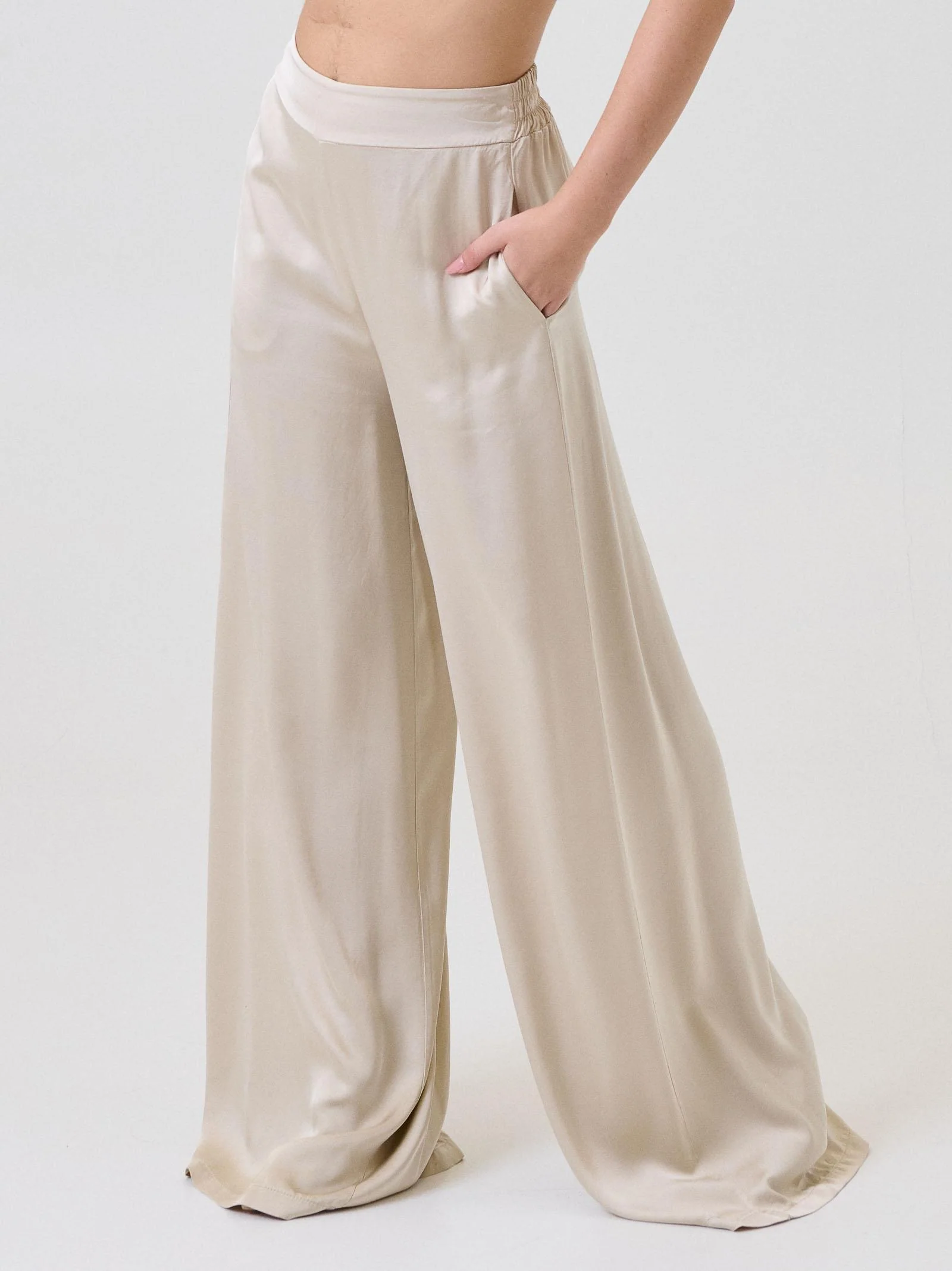 Pantalone a palazzo Armoire beige - Image 2