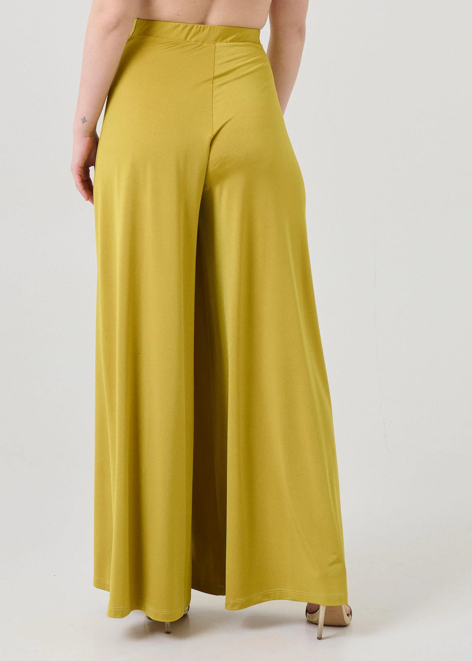 Pantalone a palazzo Bohemian Vì verde acido - Image 3