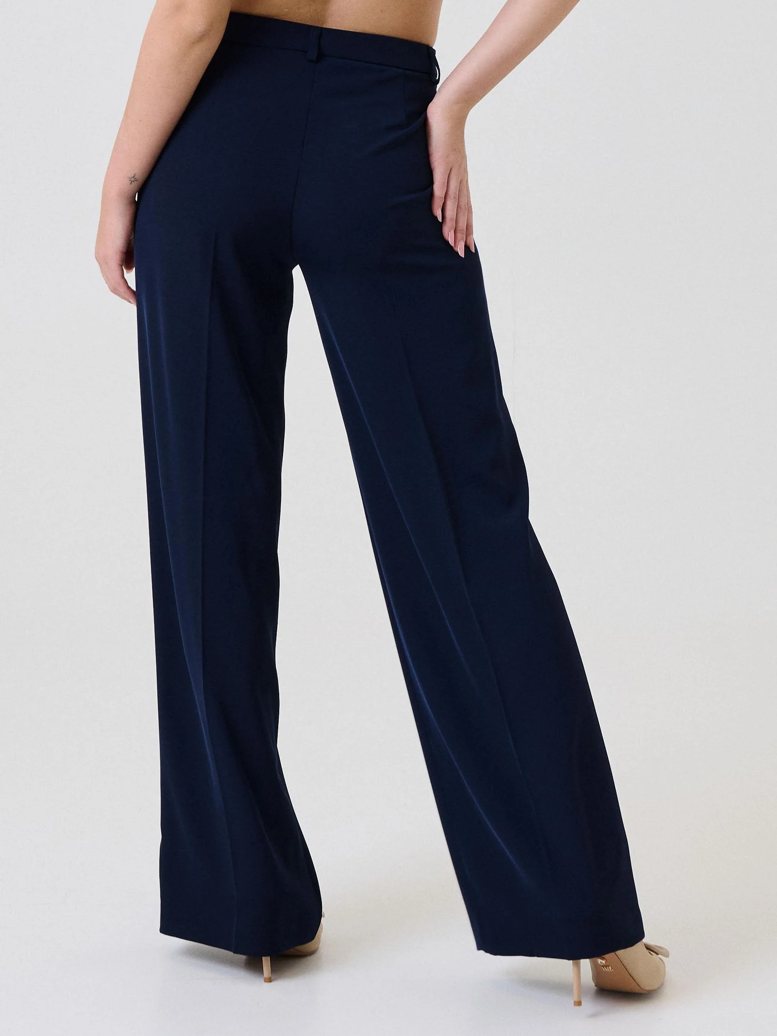 Pantalone a palazzo "Kadì" Armoire blu - Image 3