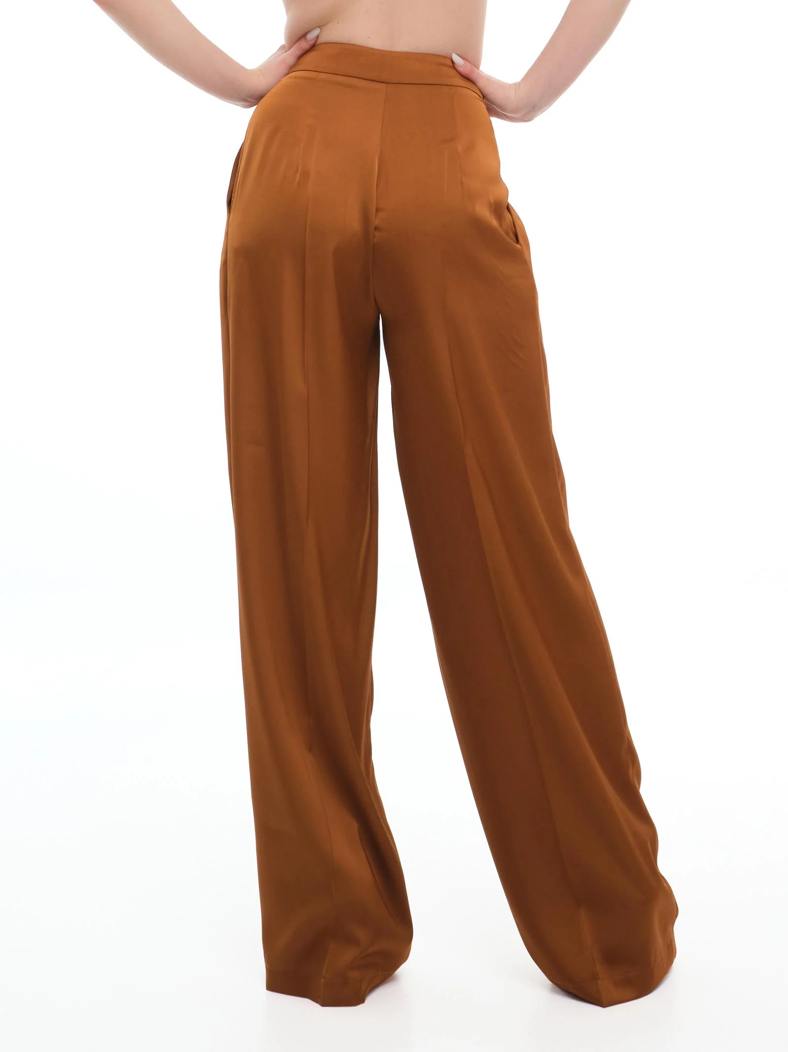 Pantalone a palazzo Silence Limited bronzo satinato - Image 3