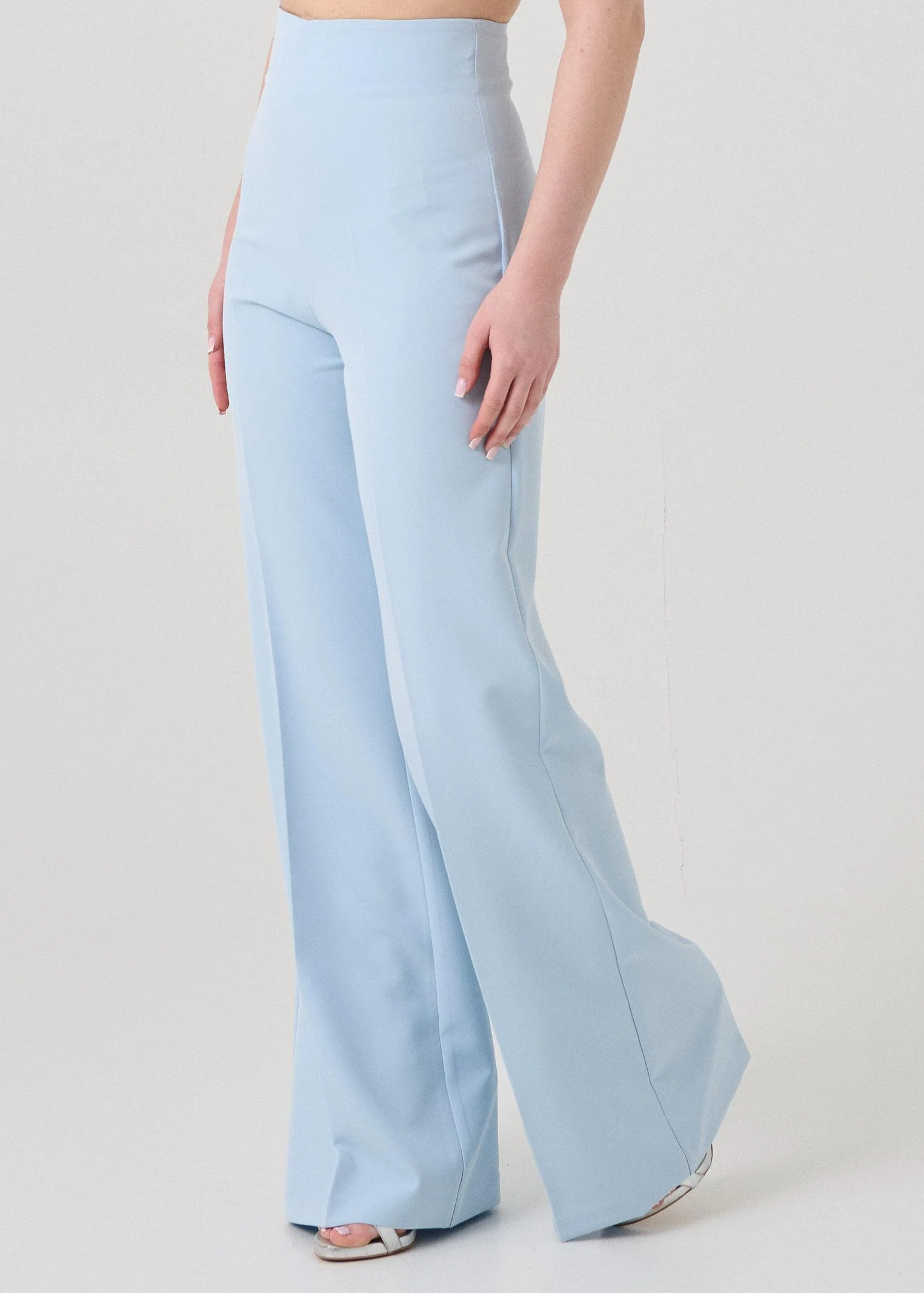 Pantalone a vita alta Silence Limited azzurro - Image 2