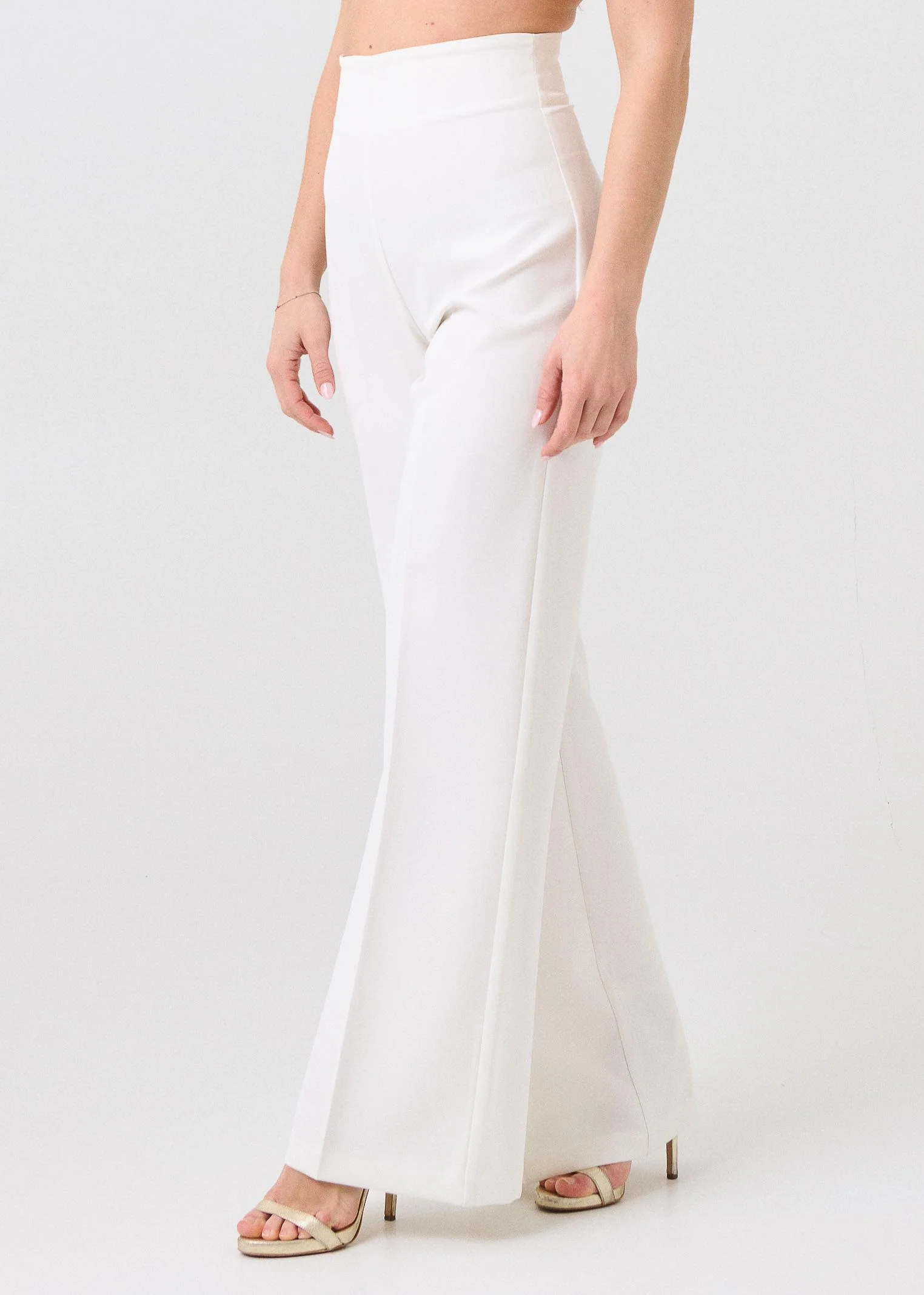 Pantalone a vita alta Silence Limited bianco - Image 2