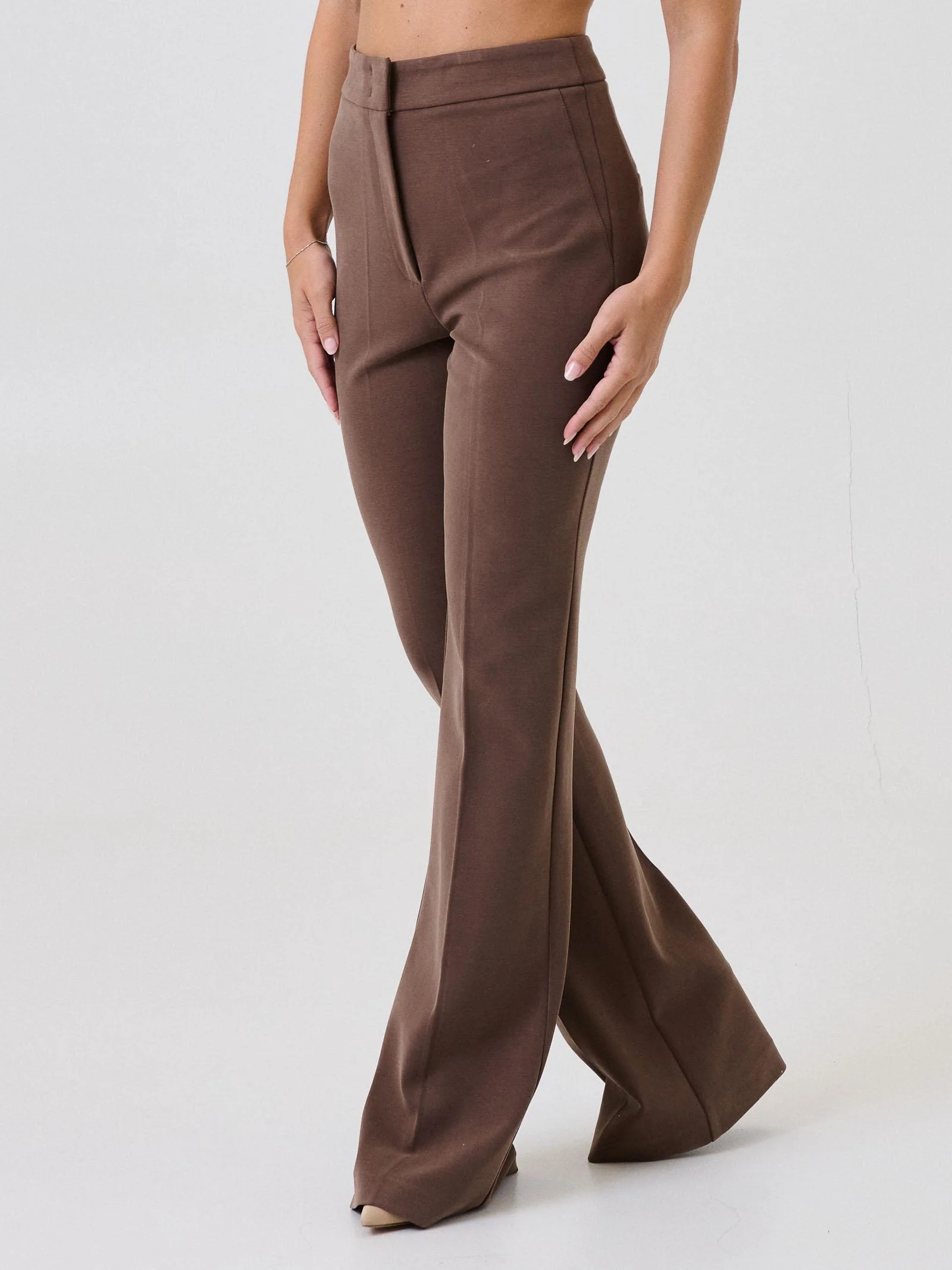 Pantalone a zampa Bohemian Vì marrone - Image 2
