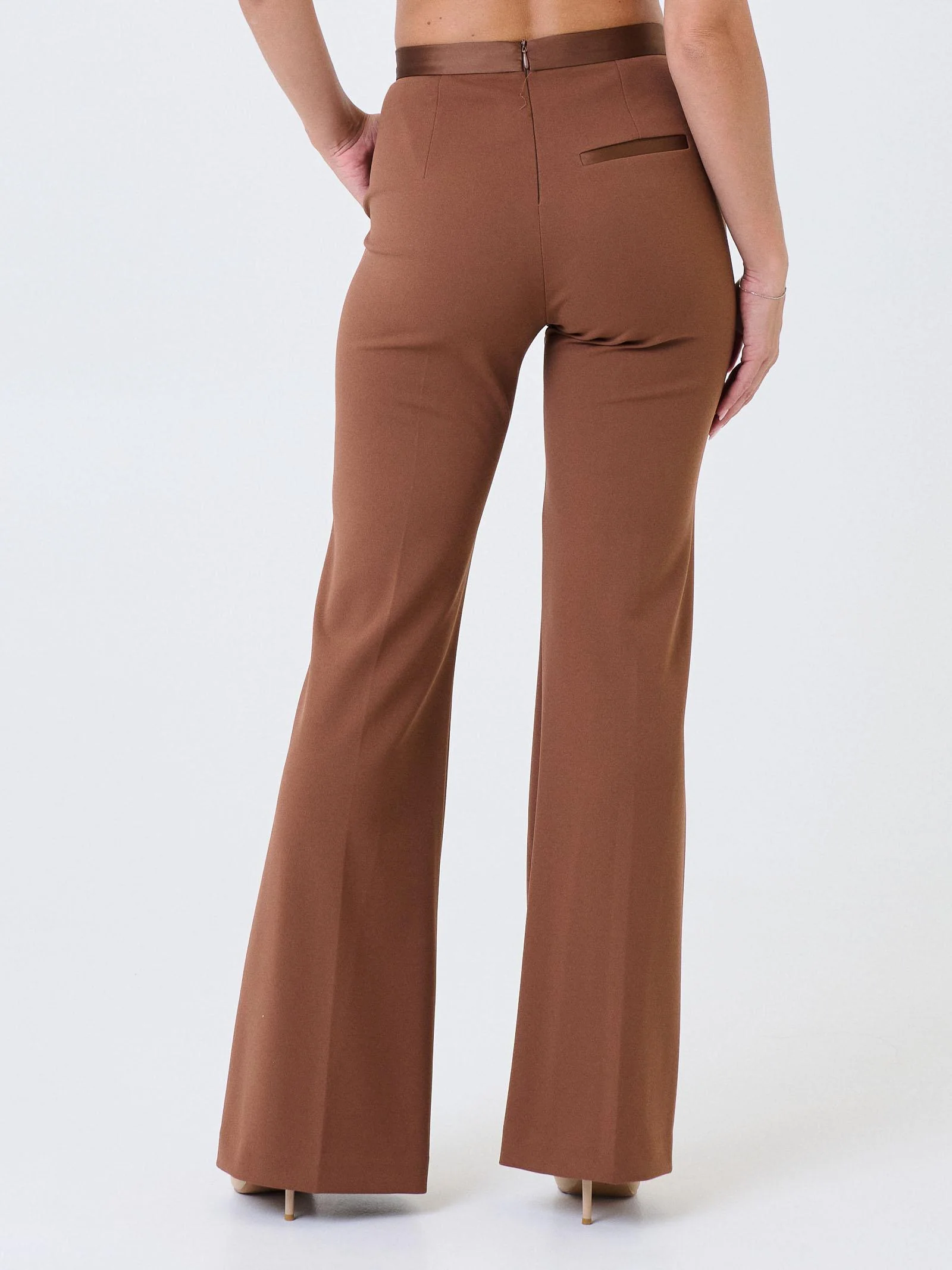 Pantalone a zampa Imperial marrone castagna - Image 3