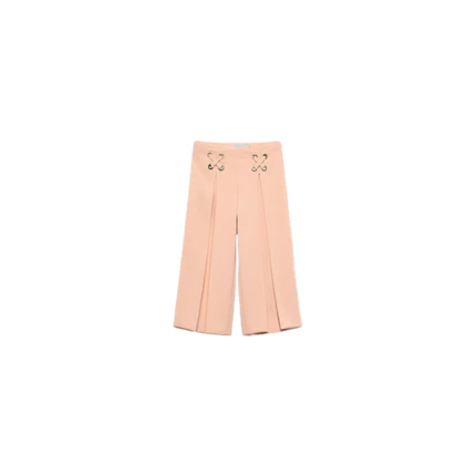 Pantalone Abel & Lula rosa pesca con inserti incrociati