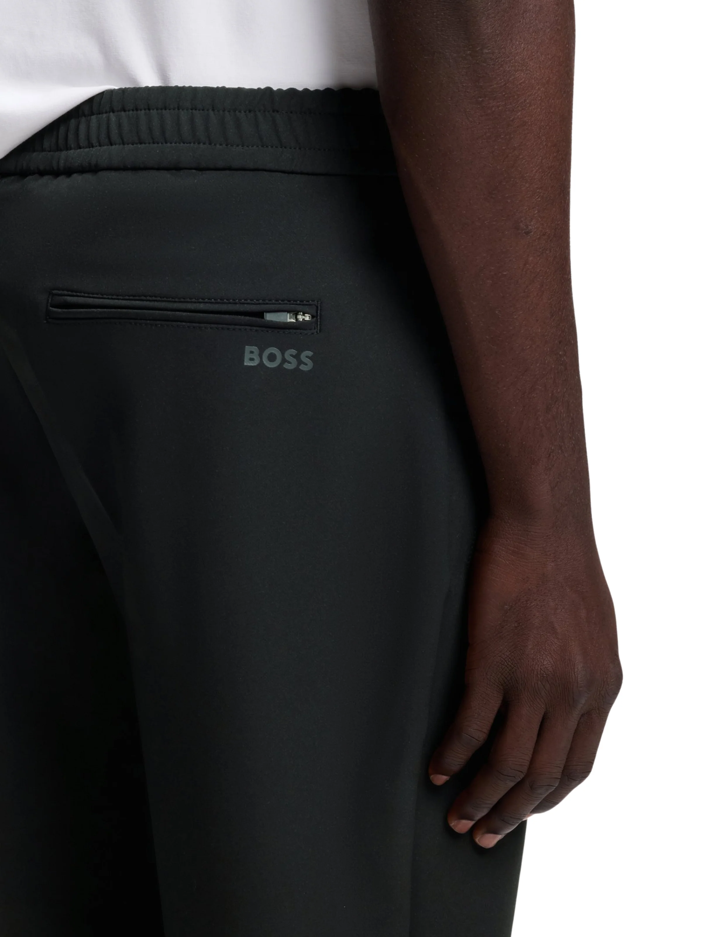 Pantalone affussolato Boss nero idrorepellente - Image 3