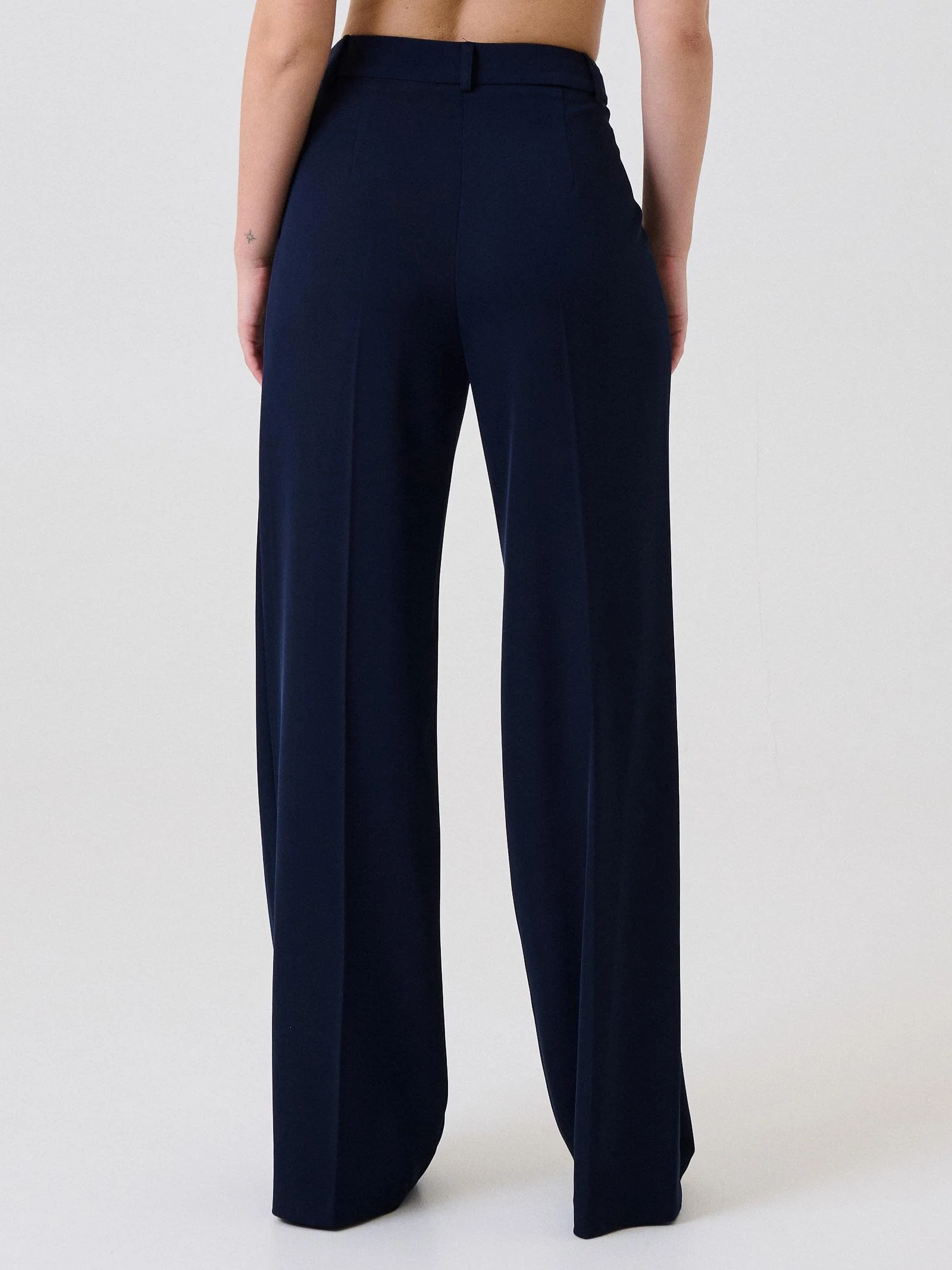 Pantalone ampio Armoire blu con pinces - Image 3