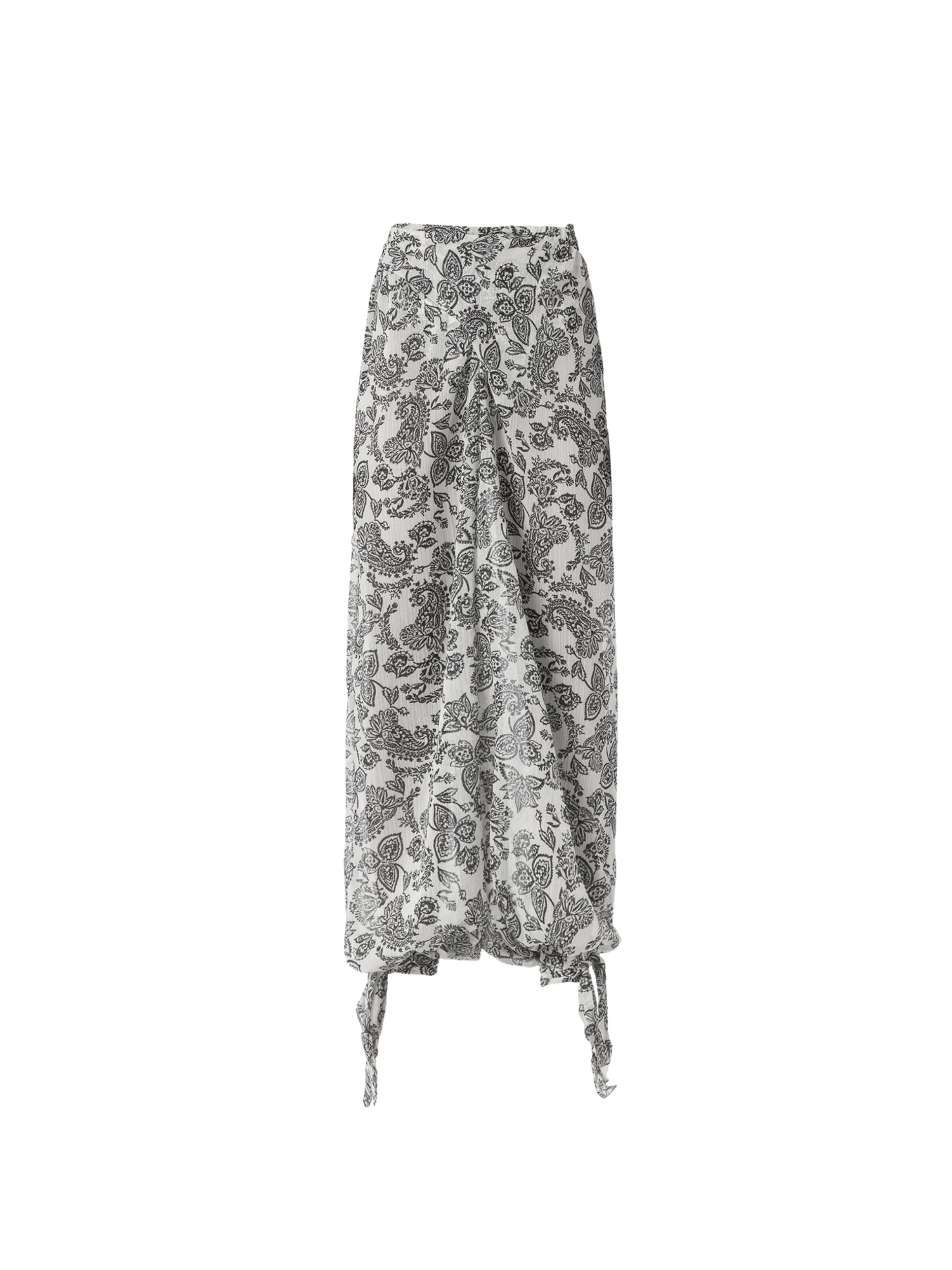 Pantalone arabo Fk beige con fantasia floreale - Image 3