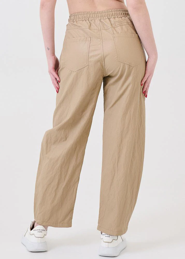 Pantalone Armoire beige con coulisse a contrasto - Image 3