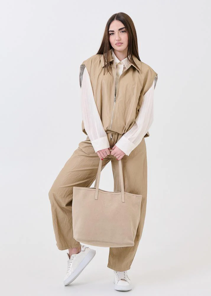 Pantalone Armoire beige con coulisse a contrasto - Image 4