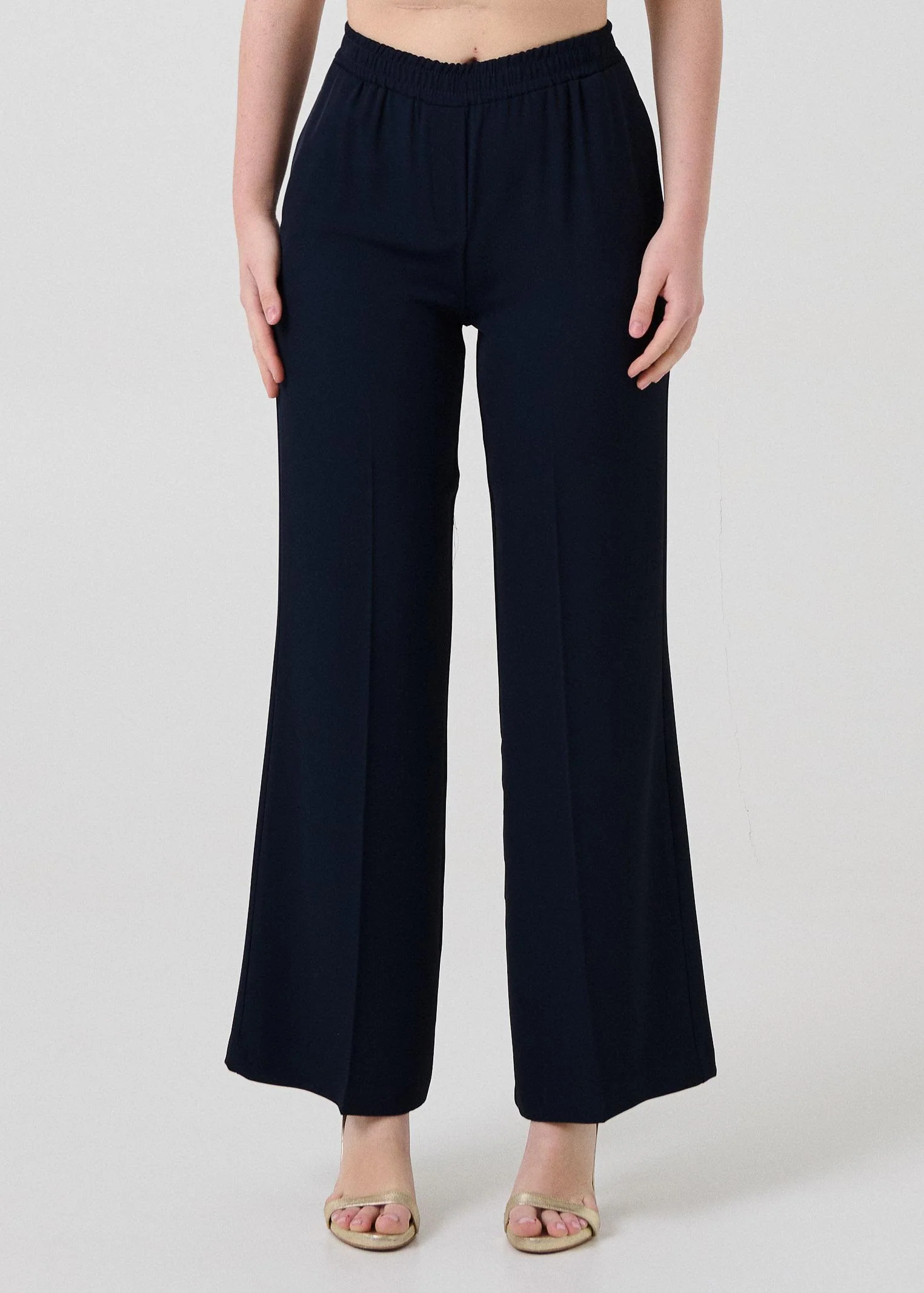 Pantalone Armoire blu elasticizzato in vita
