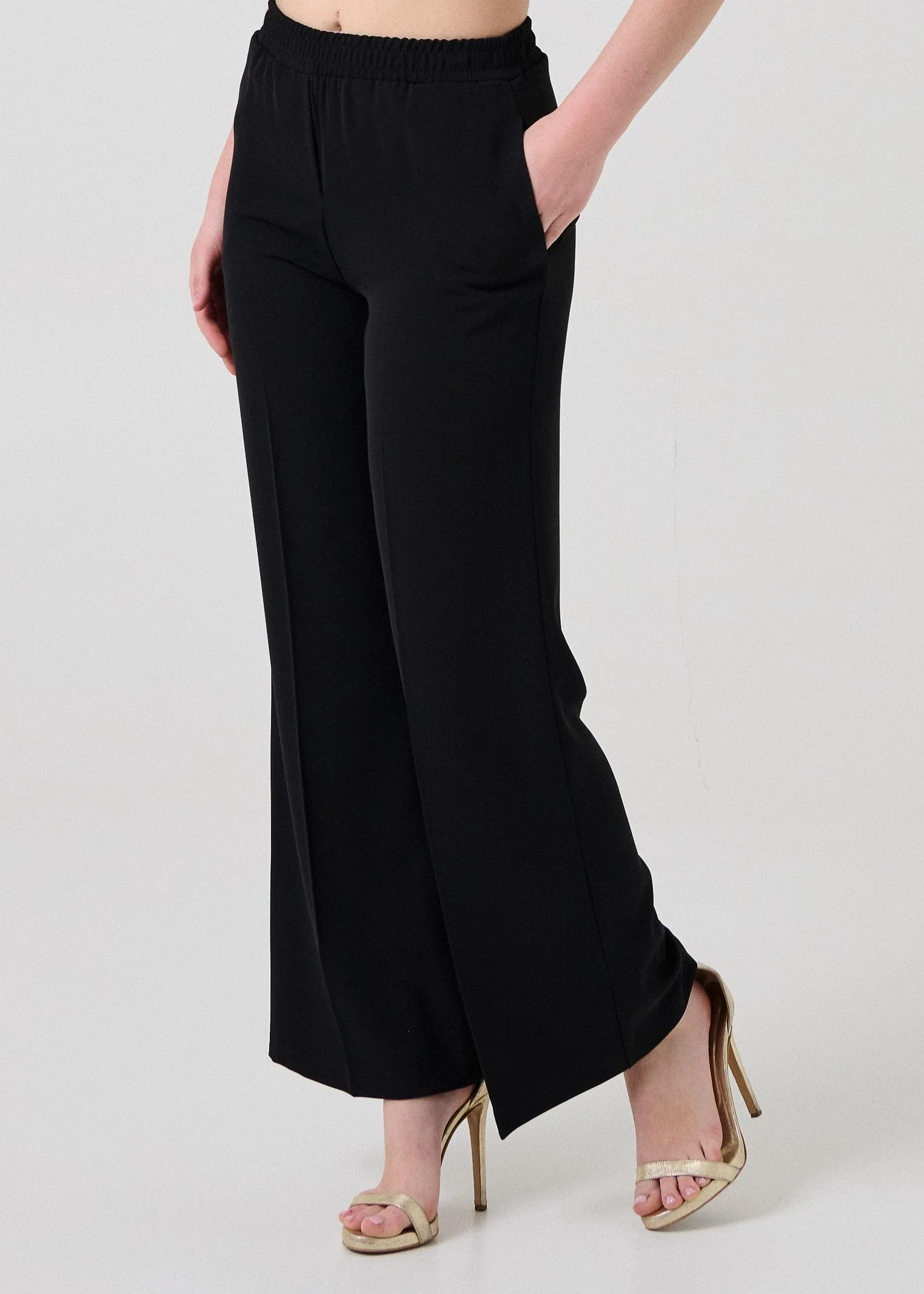 Pantalone Armoire nero elasticizzato in vita - Image 2