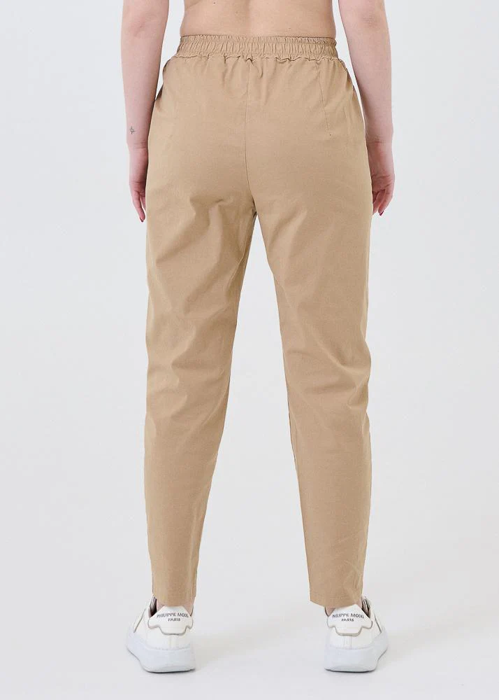 Pantalone Armoire nocciola elasticizzato in vita - Image 3