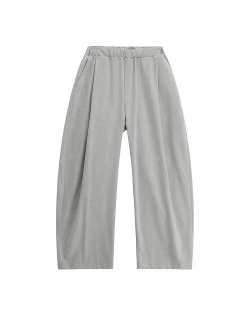 Pantalone baggy fit Imperial grigio chiaro con pieghe