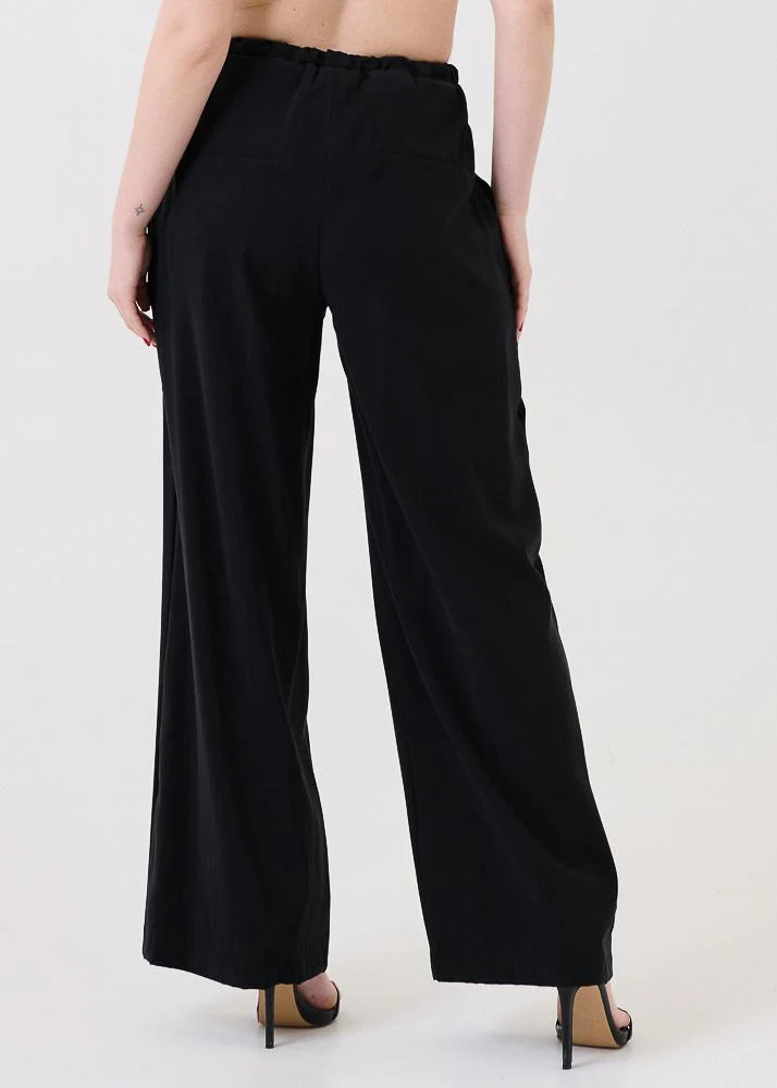 Pantalone Bohemian Vì nero con coulisse - Image 3