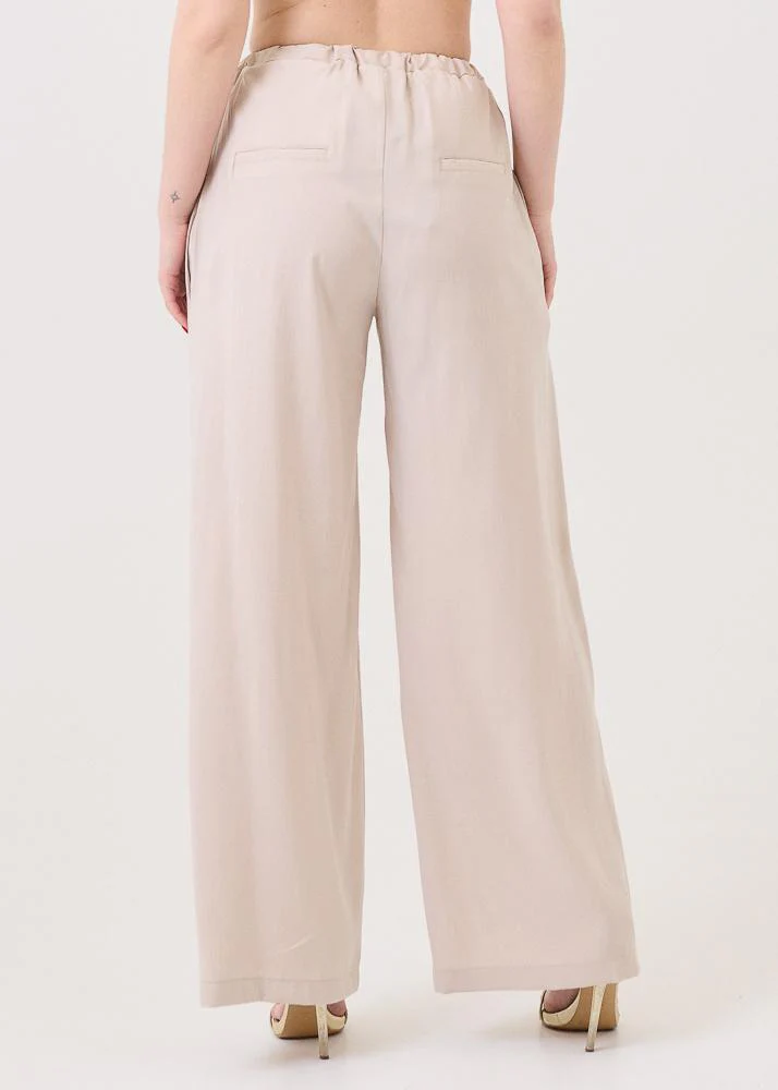 Pantalone Bohemian Vì taupe con coulisse - Image 3