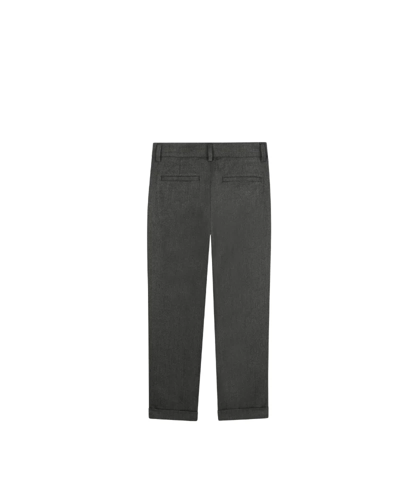Pantalone Boss grigio con risvolto - Image 2
