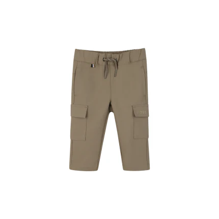 Pantalone cargo Boss fango con coulisse in vita