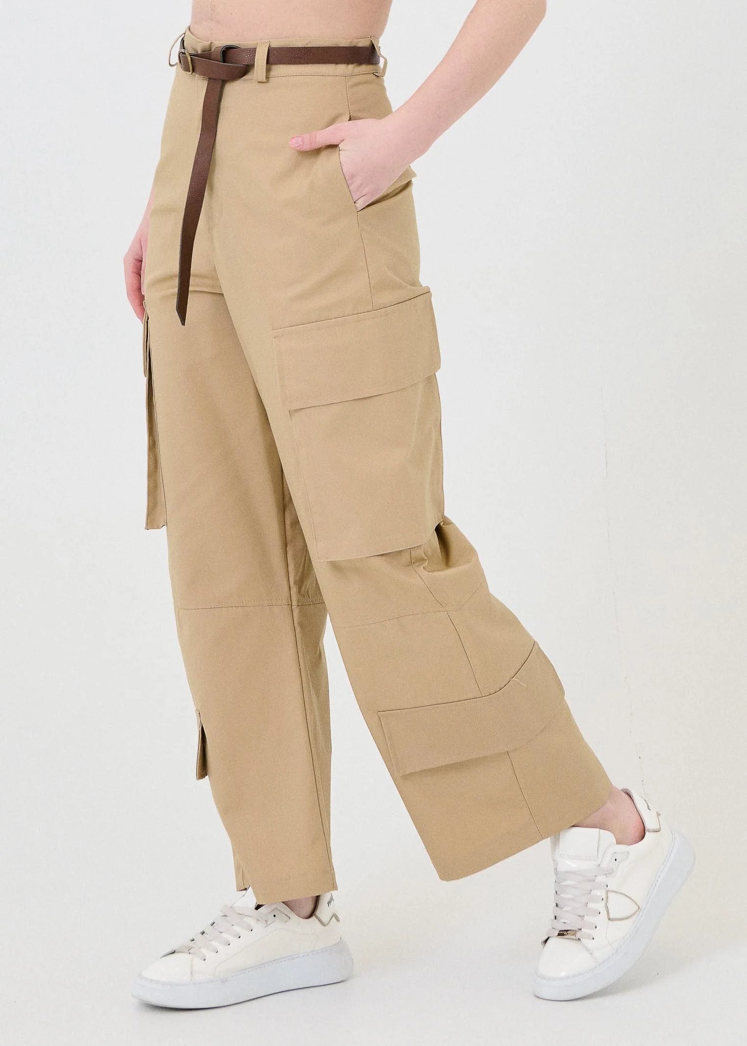 Pantalone cargo Vicolo cammello - Image 2