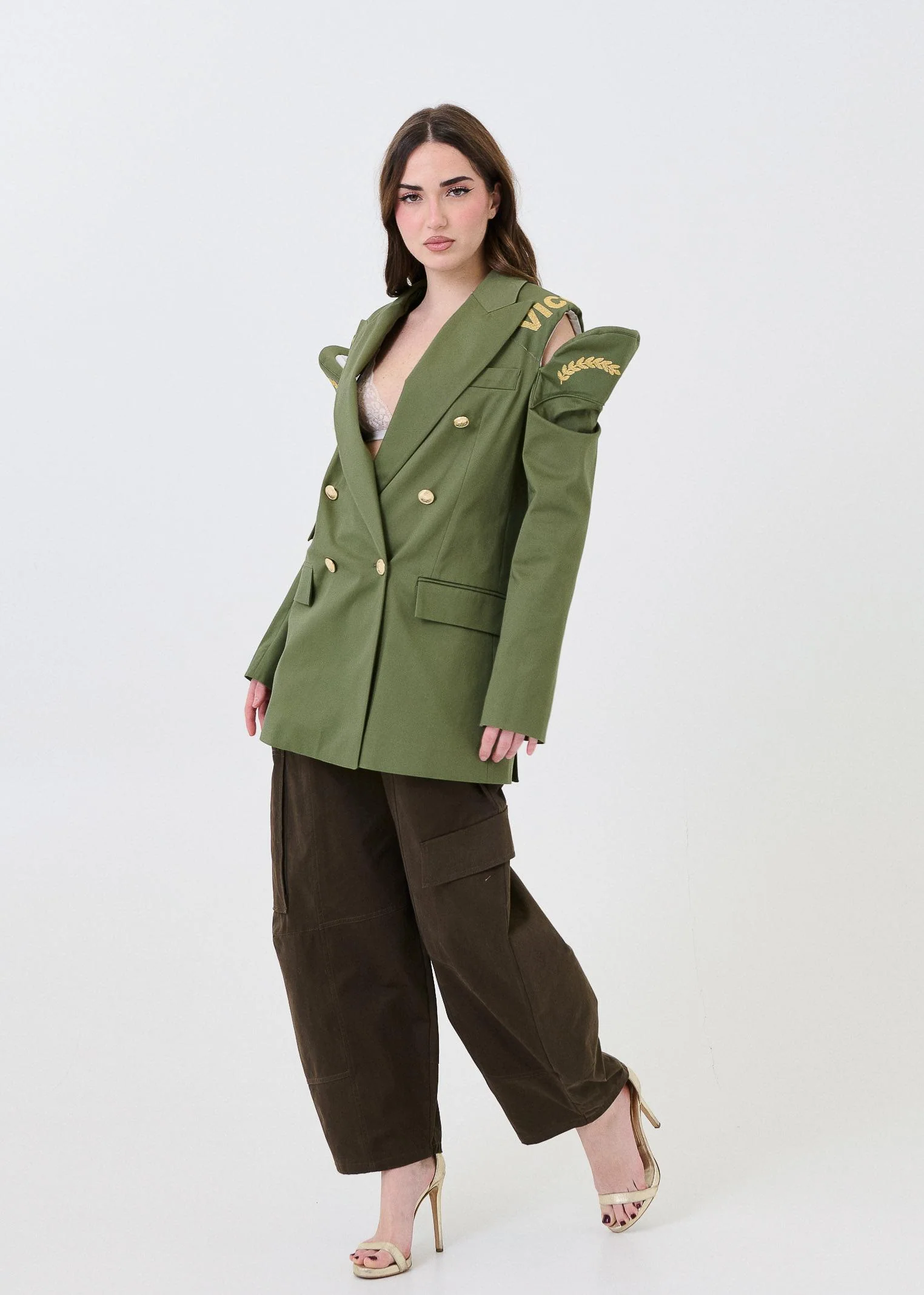 Pantalone cargo Vicolo verde militare - Image 4