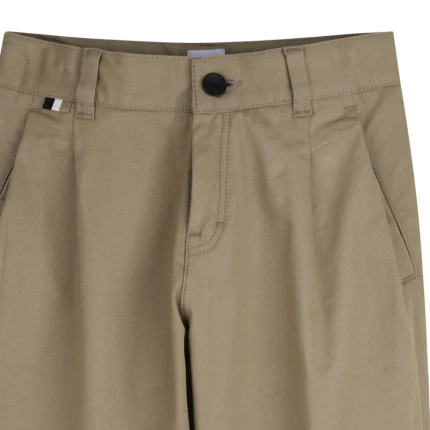 Pantalone con pinces Boss beige - Image 3