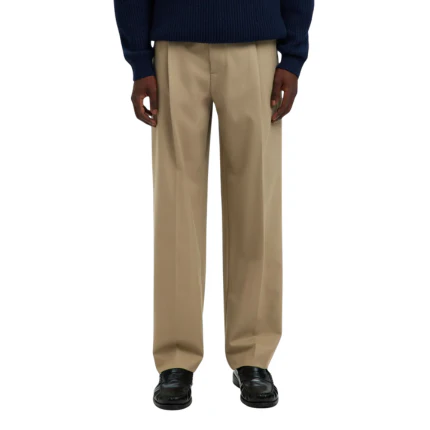 Pantalone con pinces Selected beige - Image 2
