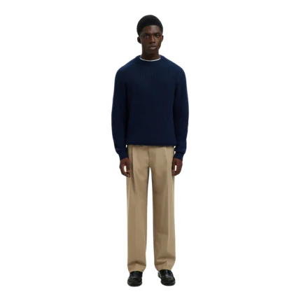 Pantalone con pinces Selected beige - Image 3