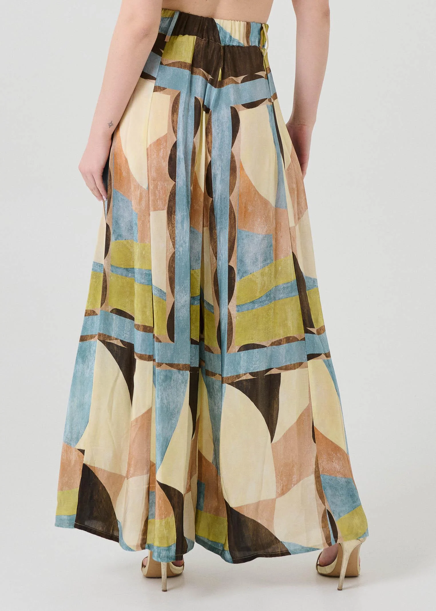 Pantalone con pinces Souvenir multicolor - Image 3