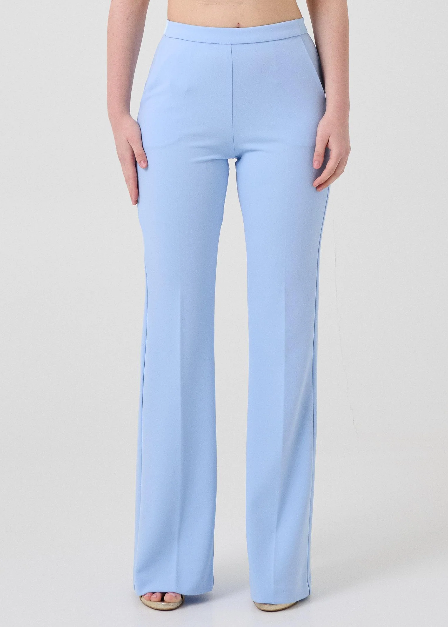Pantalone "Flare" Armoire azzurro polvere