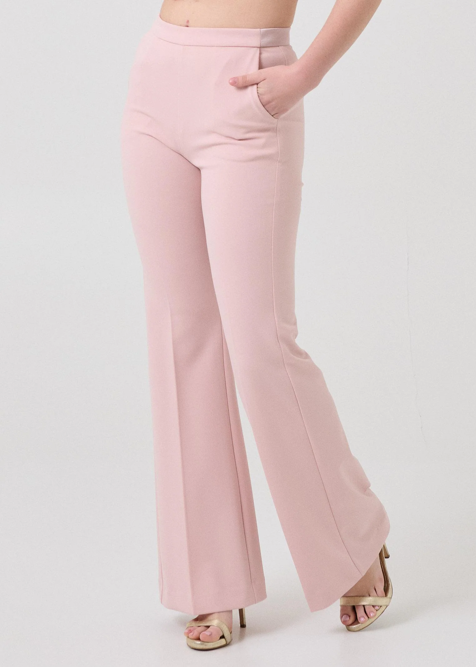Pantalone "Flare" Armoire rosa cipria - Image 2