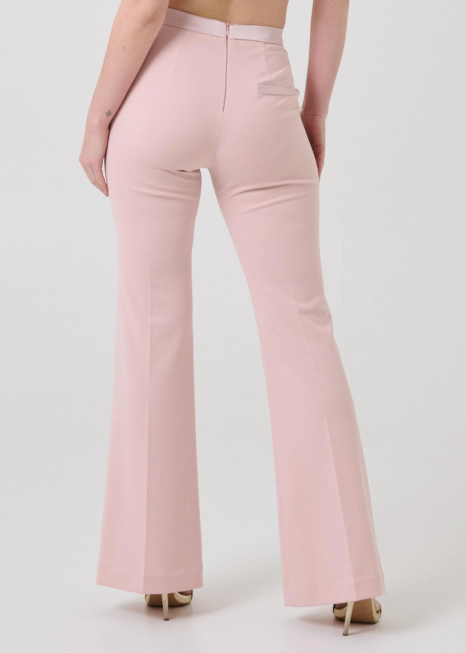 Pantalone "Flare" Armoire rosa cipria - Image 3