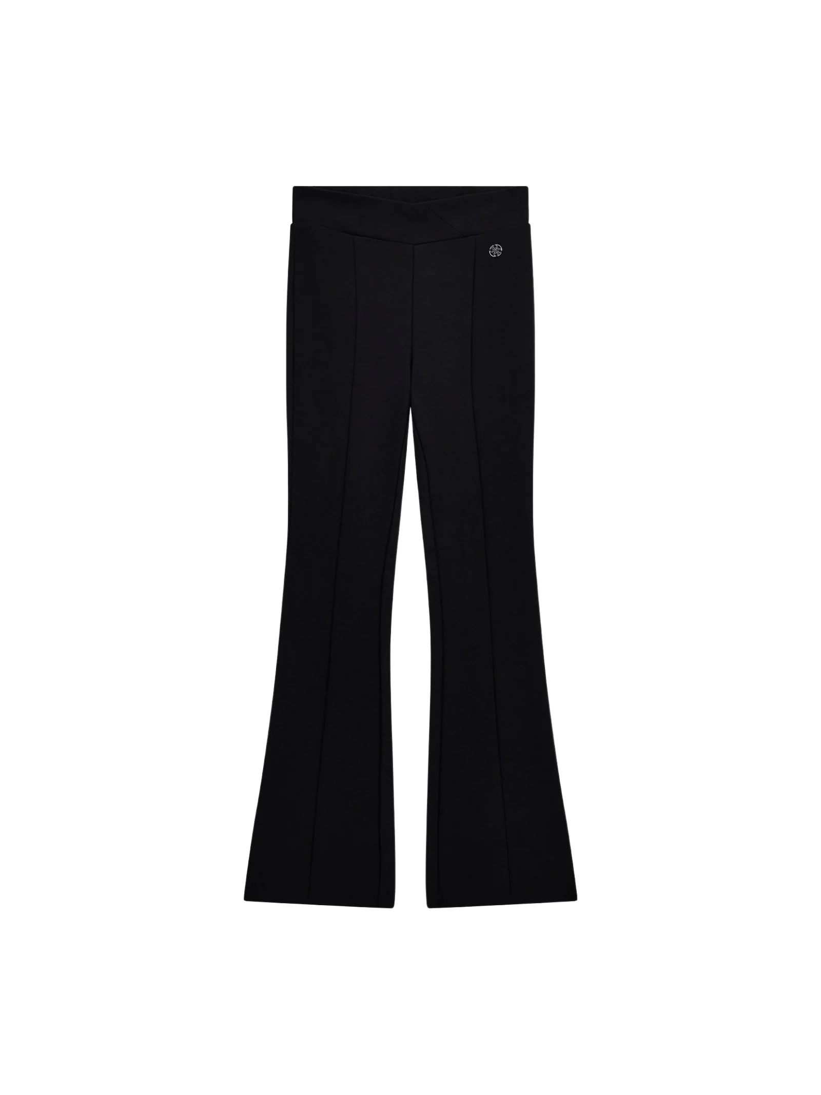 Pantalone flare Guess nero con dettaglio logo