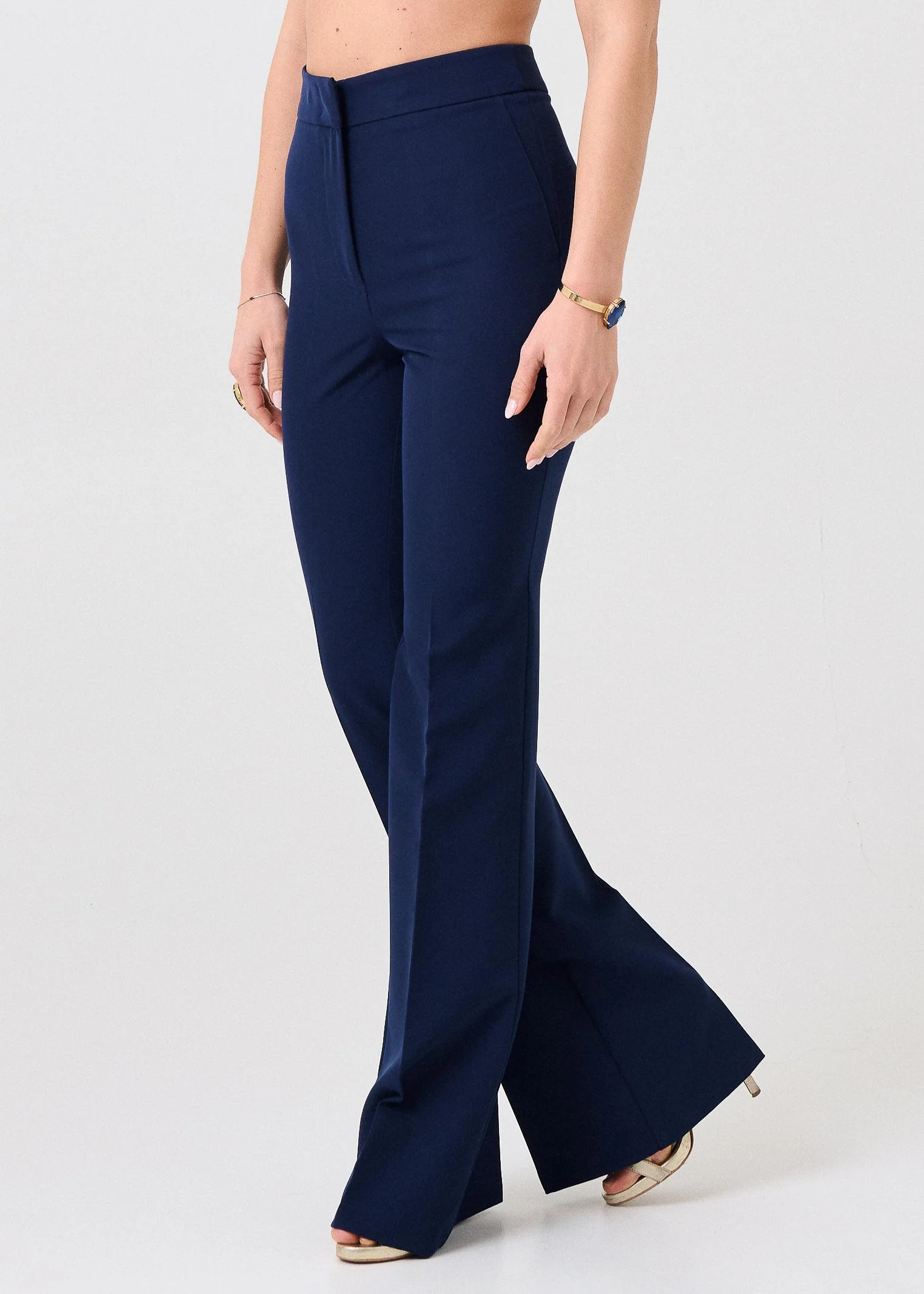 Pantalone "Flare Honey" Silence Limited blu navy - Image 2