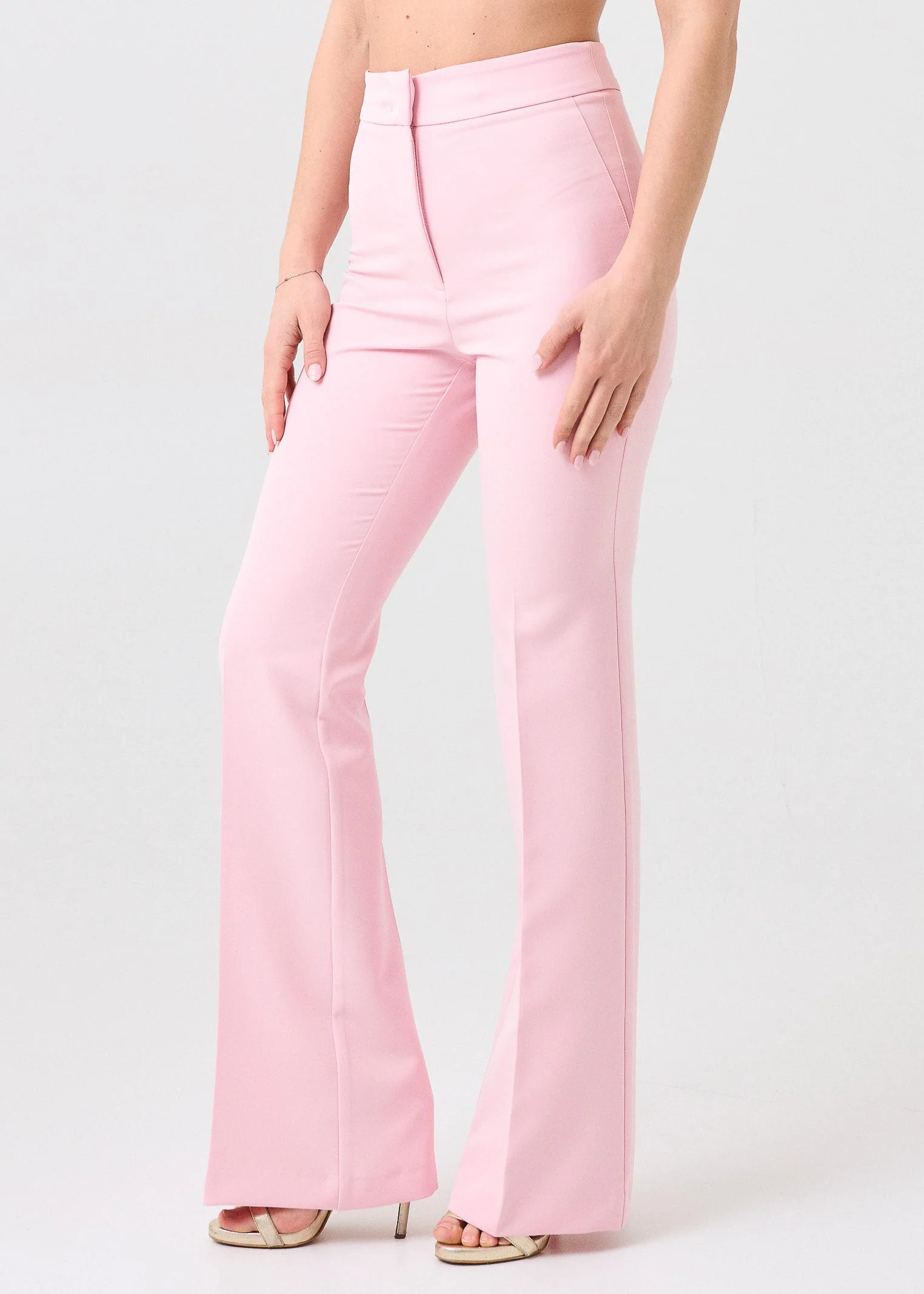 Pantalone "Flare Honey" Silence Limited rosa pastello - Image 2