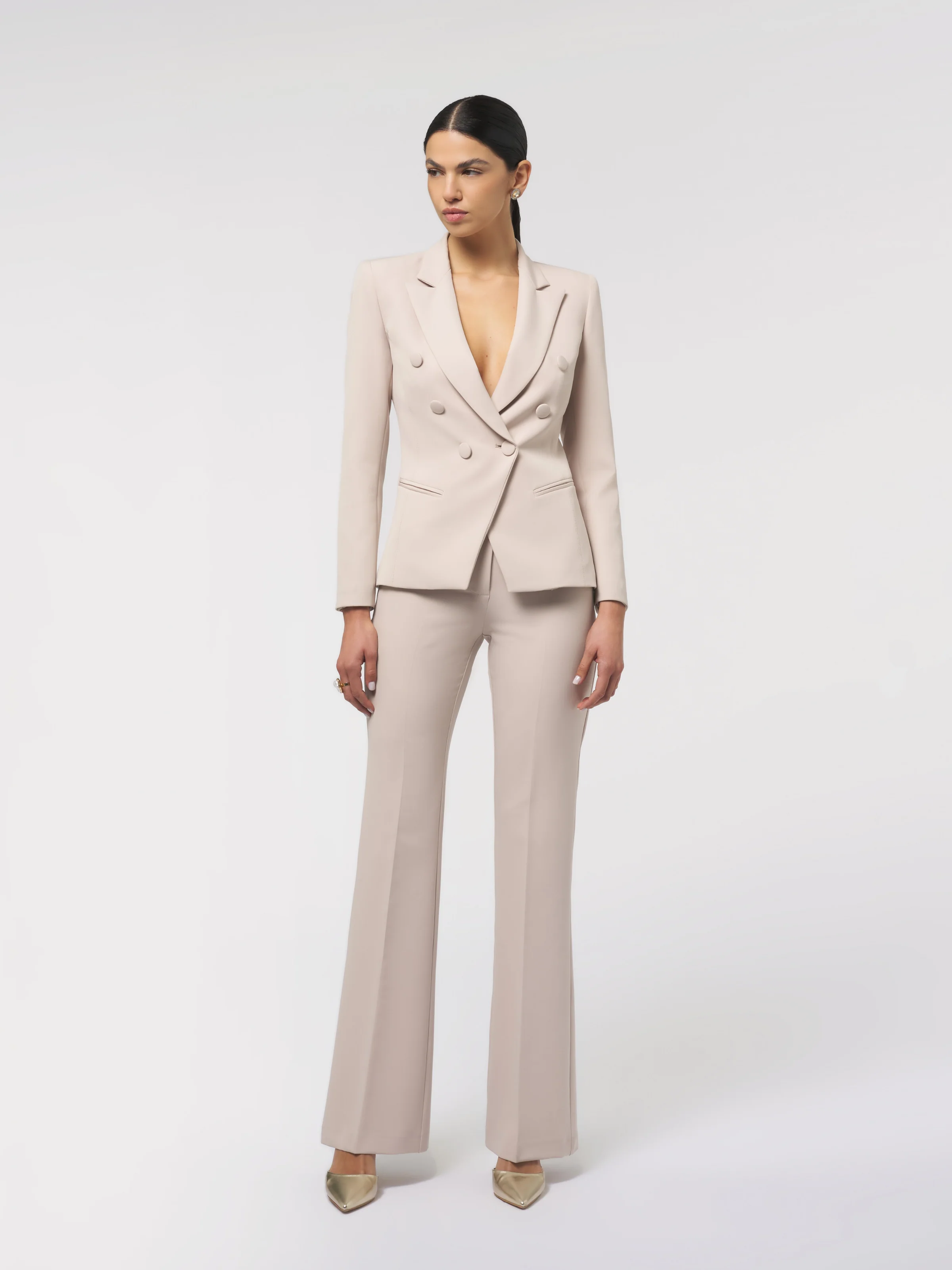 Pantalone "Flare Key" Silence Limited beige - Image 2