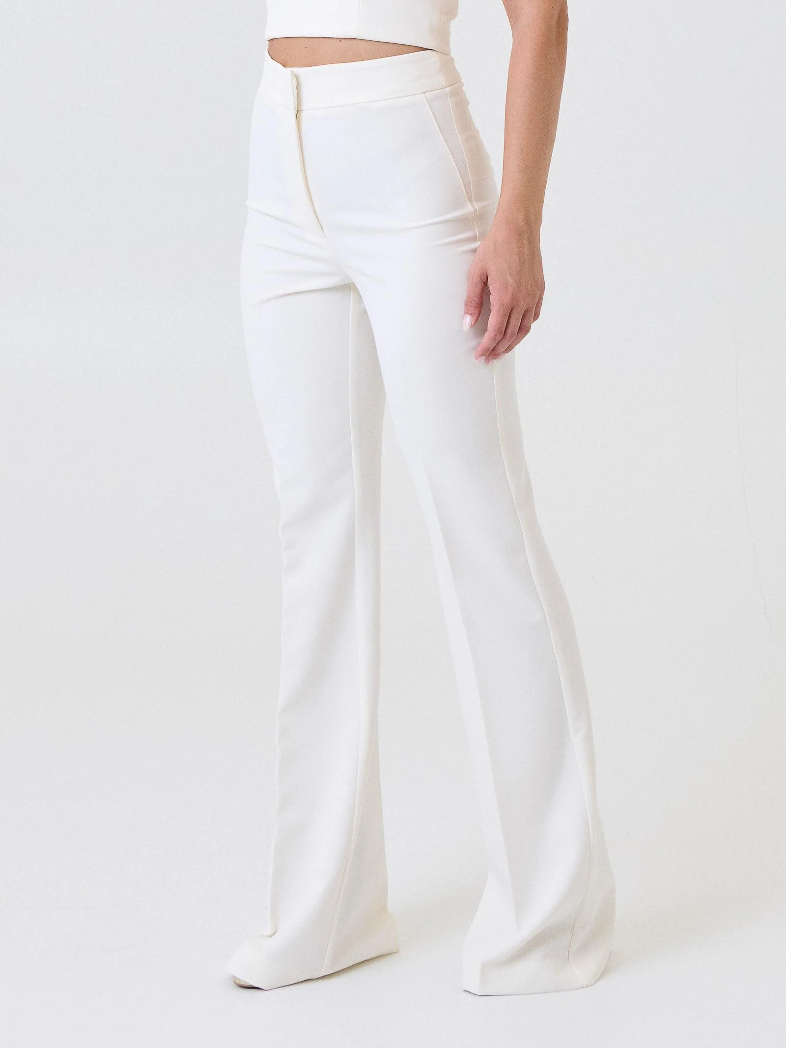 Pantalone "flare" Silence Limited bianco latte - Image 2
